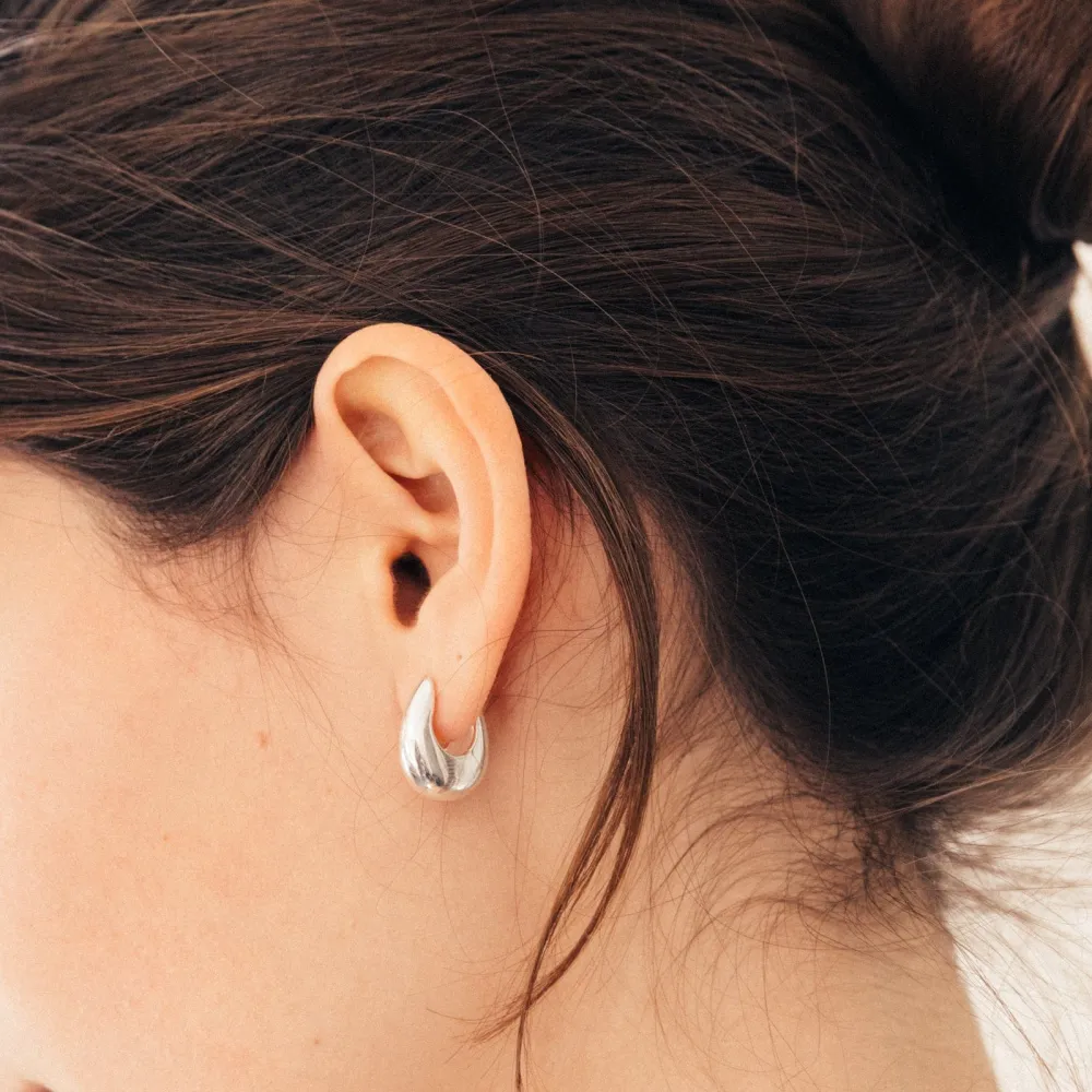 Sloping Hinge Hoop Earrings