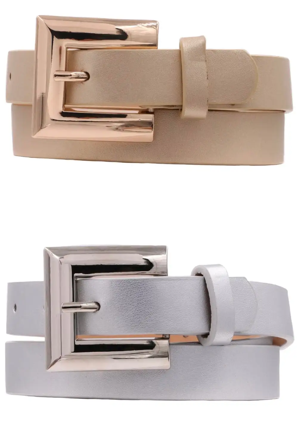 Square Metal Buckle Belt