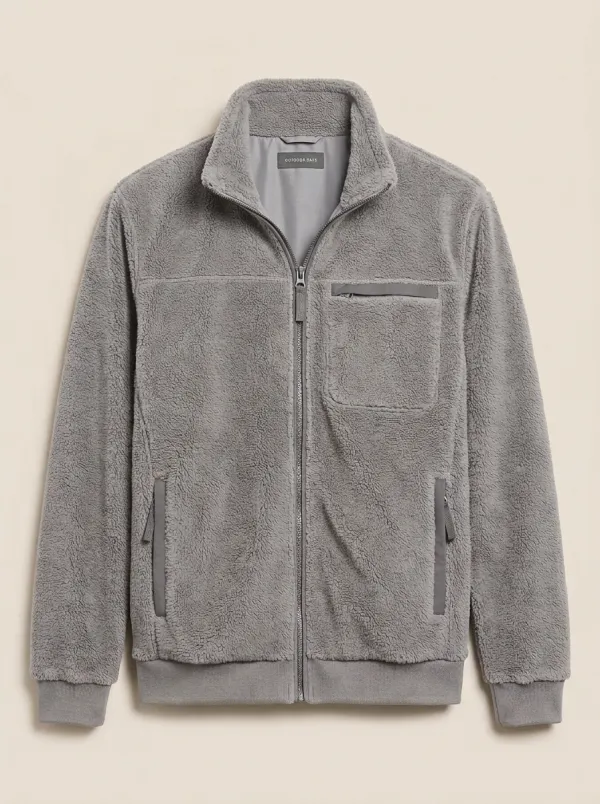Sherpa Fleece Zip Stand Jacket