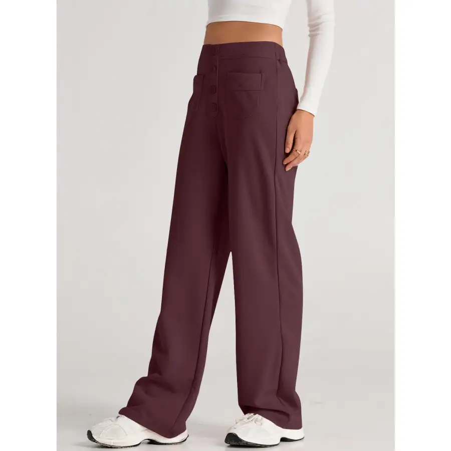 Chic High Waist Wide Leg Pants