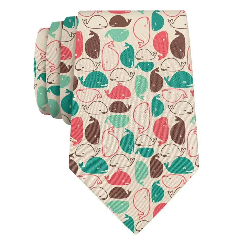 Whale Pattern Necktie