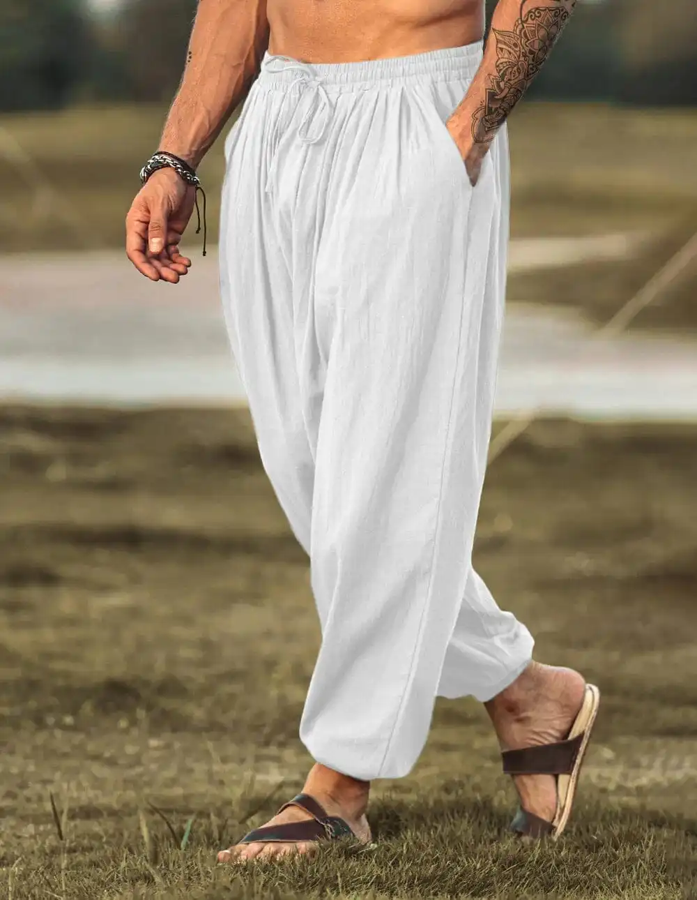 Loose Fit Linen Pants