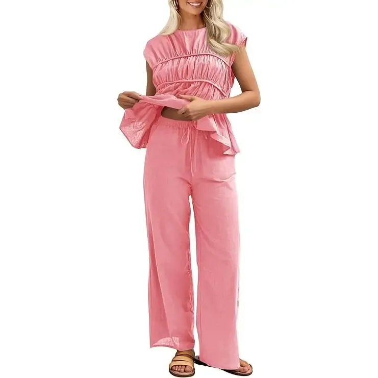 🎉Hot Sale🔥-Women's Cotton-Linen Two-Piece Set