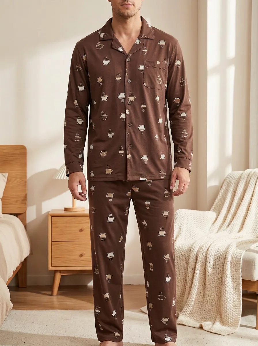 Refined Style Classic Men's Pajama Set