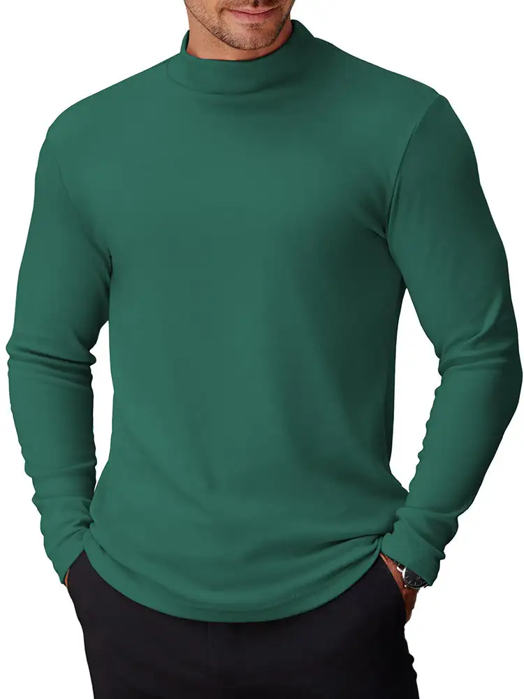 Basic Thermal Turtleneck Pullover Shirt Hoodie