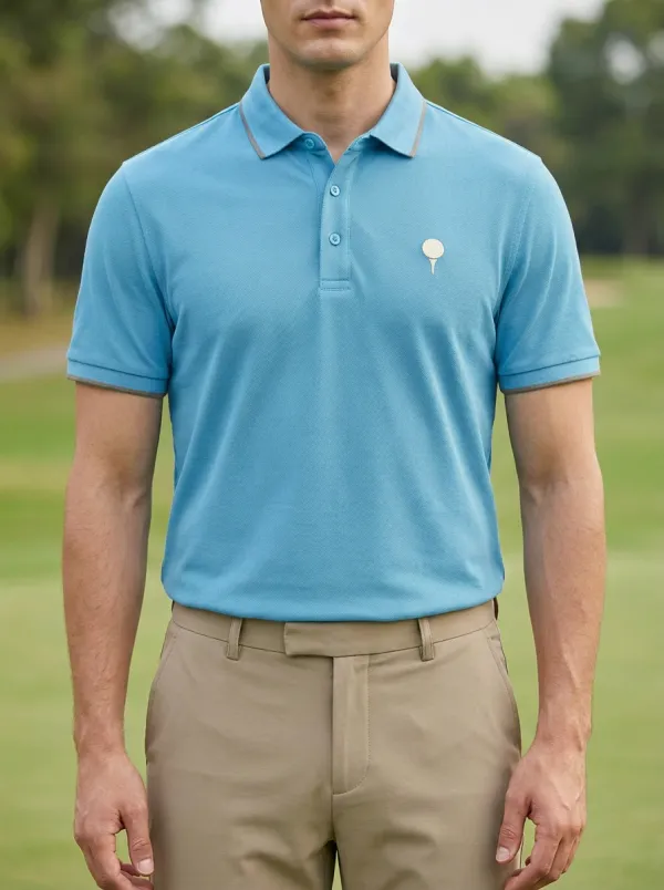Golf-Ball Ball-And-Tee Golf Polo Shirt