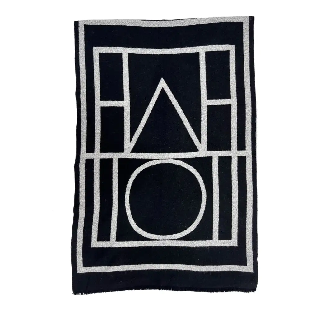 Geometric Reversible Cashmere Blend Scarf