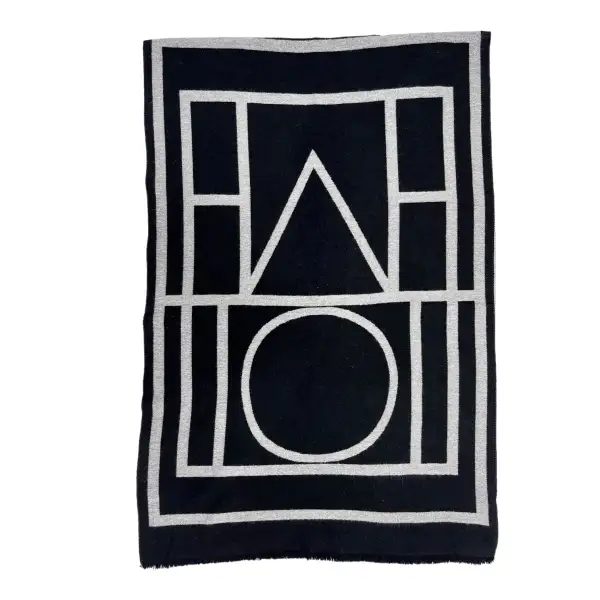 Geometric Reversible Cashmere Blend Scarf