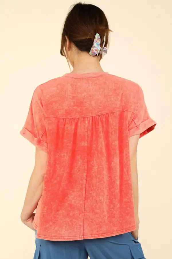 Refined Notched-Neck Short-Sleeve Knit Cotton T-Shirt
