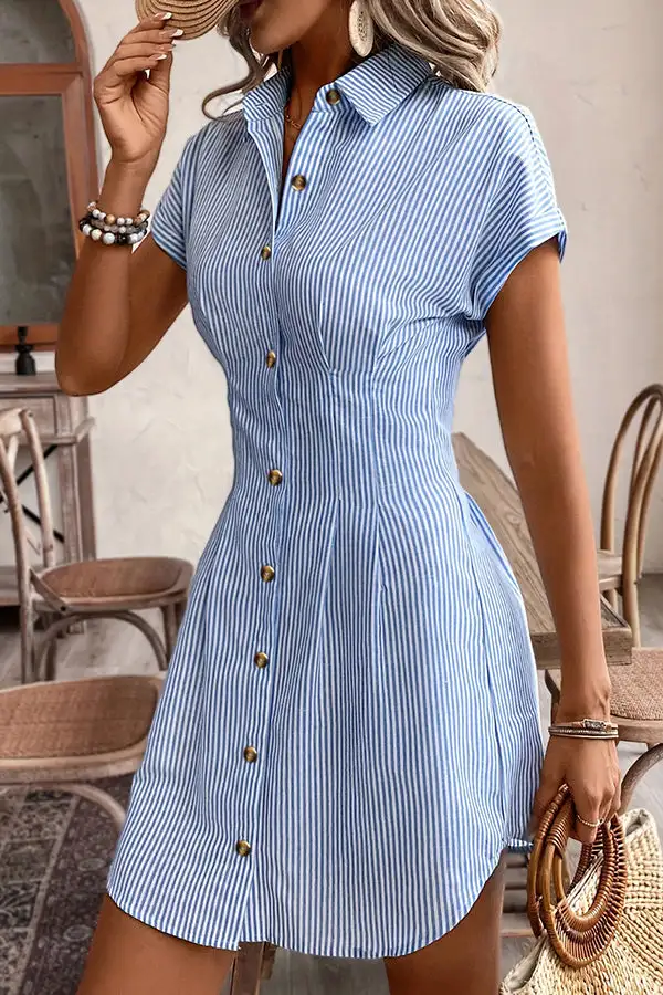 Print Slim High Waist Mini Dress
