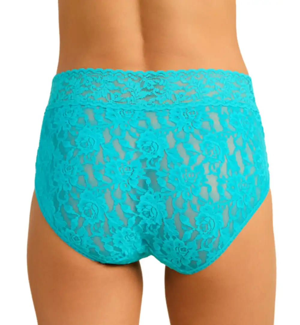 Casual High-Waist Stretch-Lace Cotton French Brief Panty