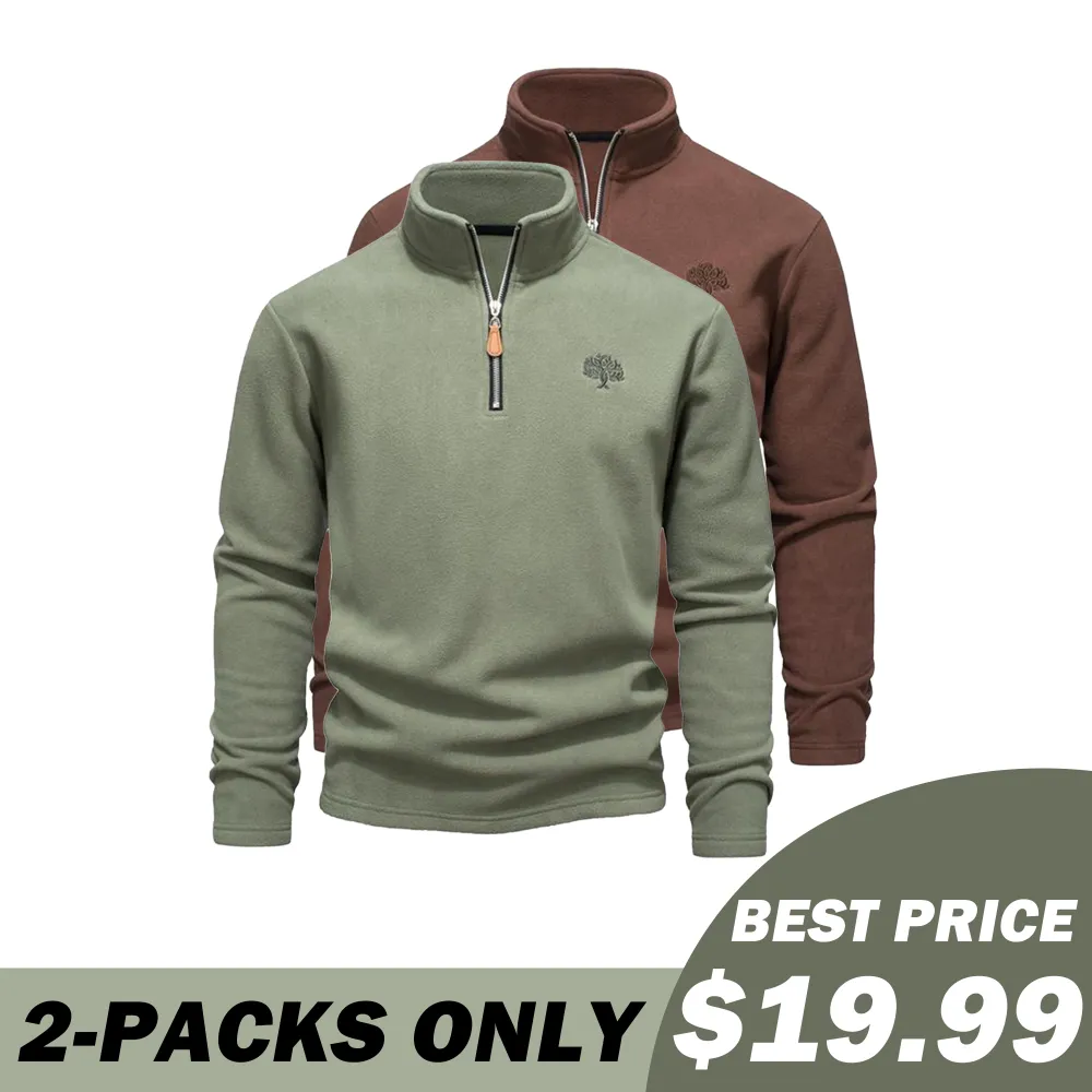 Men’s Half-Zip Fleece Sweatshirt | Warm, Casual & Comfortable