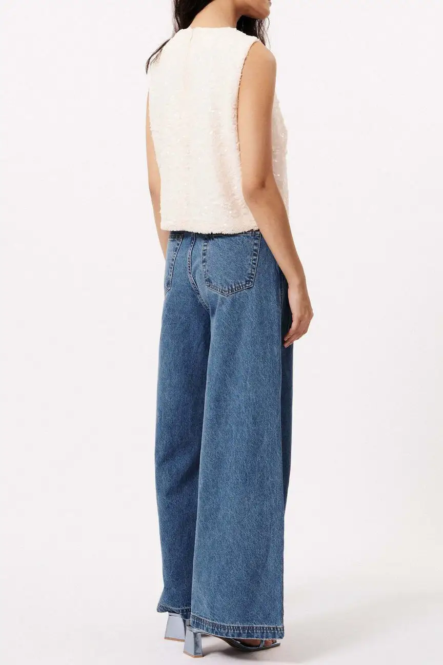 Sparkle Cropped Fitted Tank Top