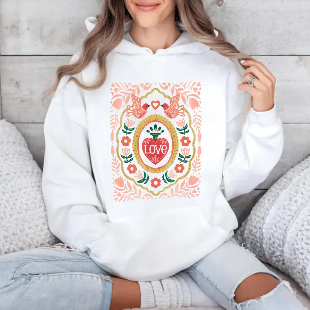 Love bird romantic totem hoodie