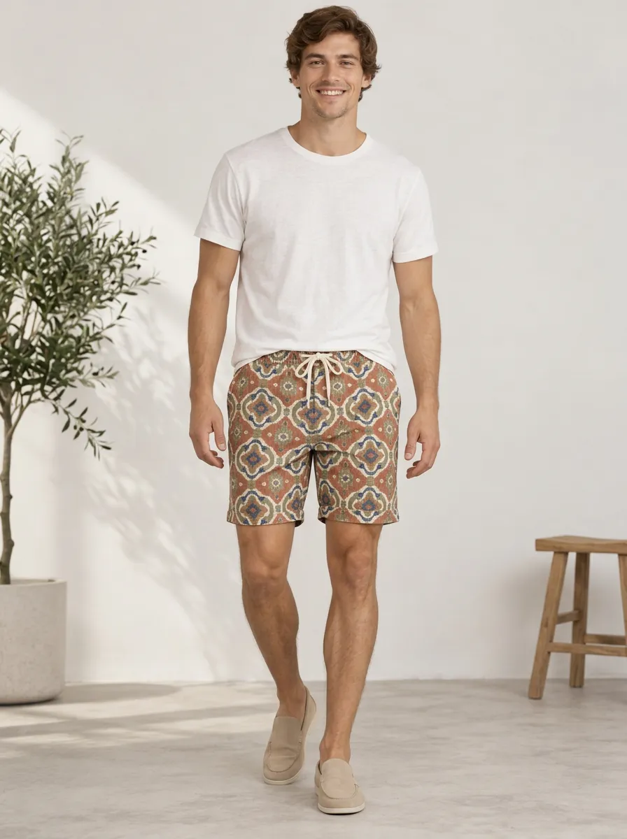 Street Ready Graphic Print Geometric Print Check Print Men's Printed Everyday Pants
