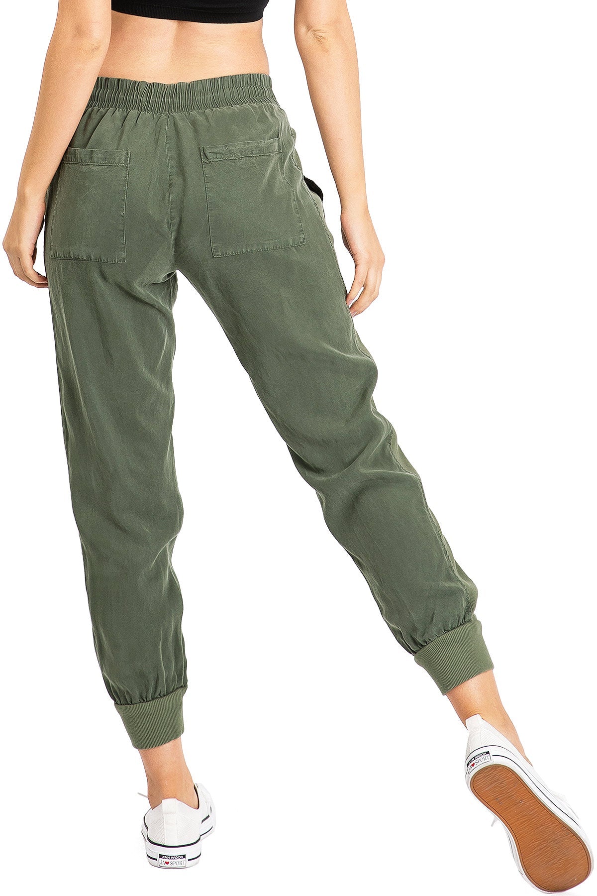 Olive Green Slim - Fit Jogger Pants