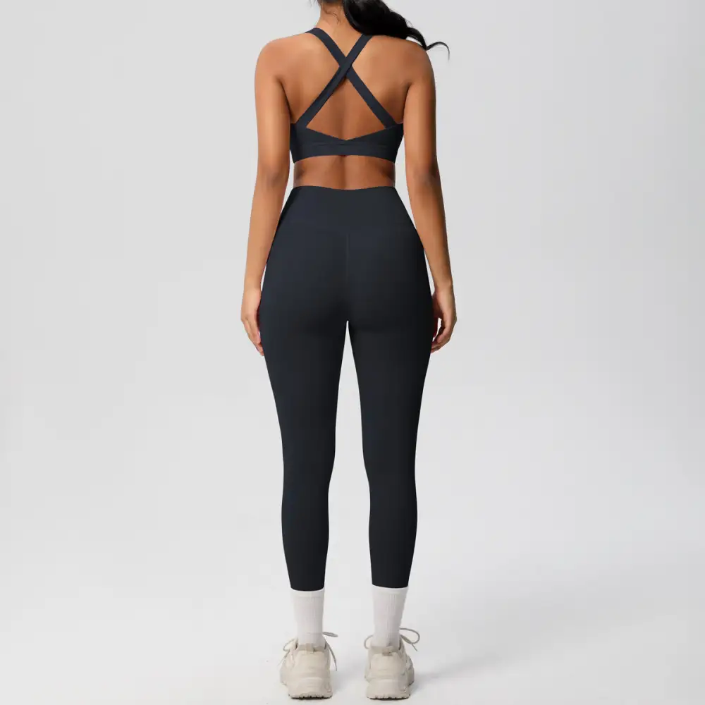 Backless High-Waist Two-Piece Activewear Active Set