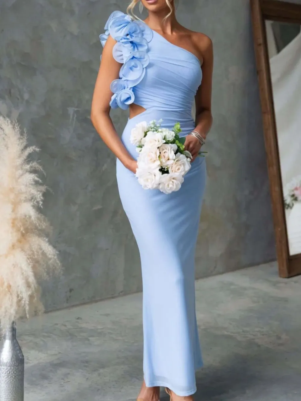 Relaxed Shape Floral Sleeveless Maxi Dress