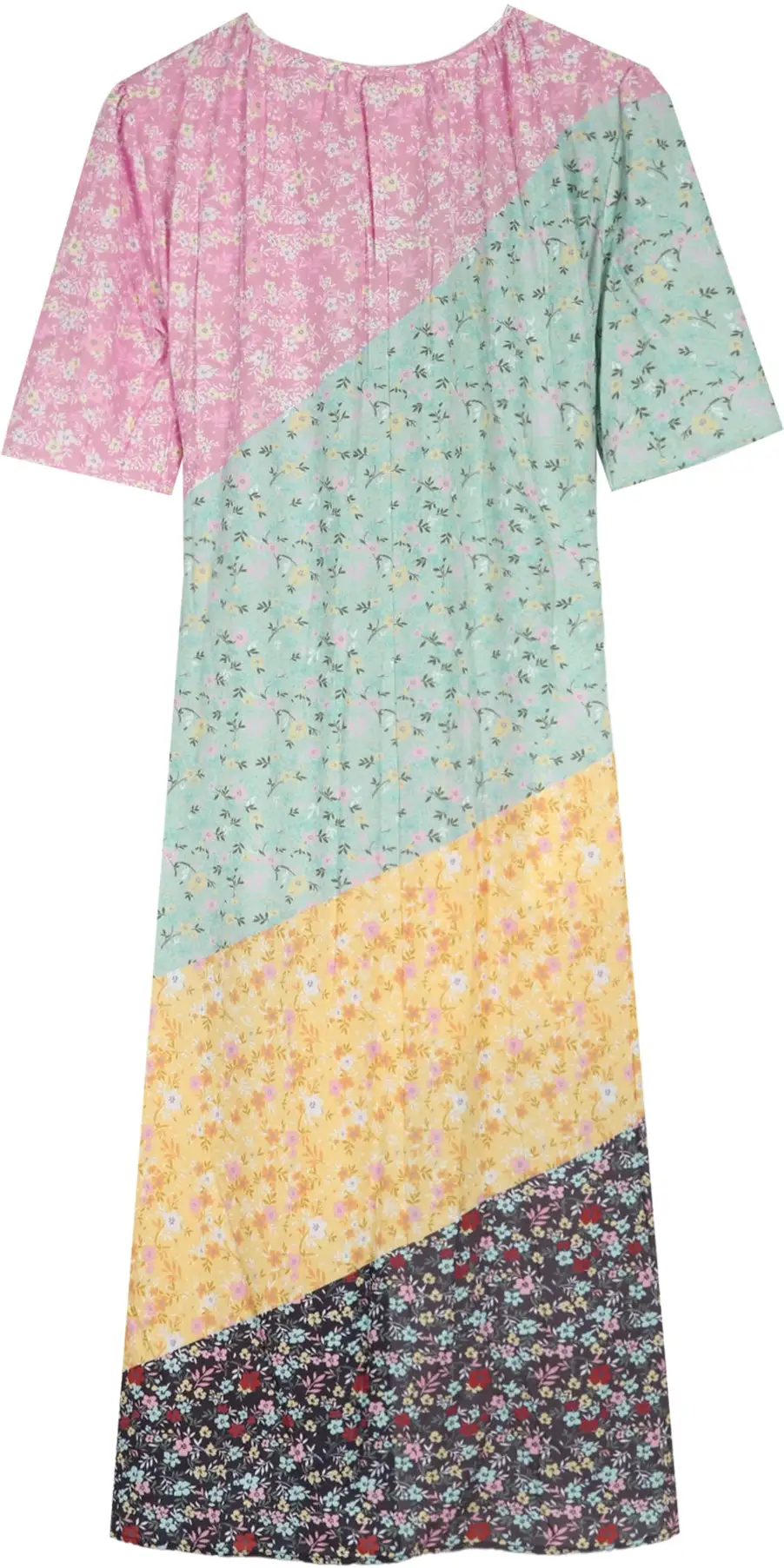 Trendy Print Round Neck Midi Dress