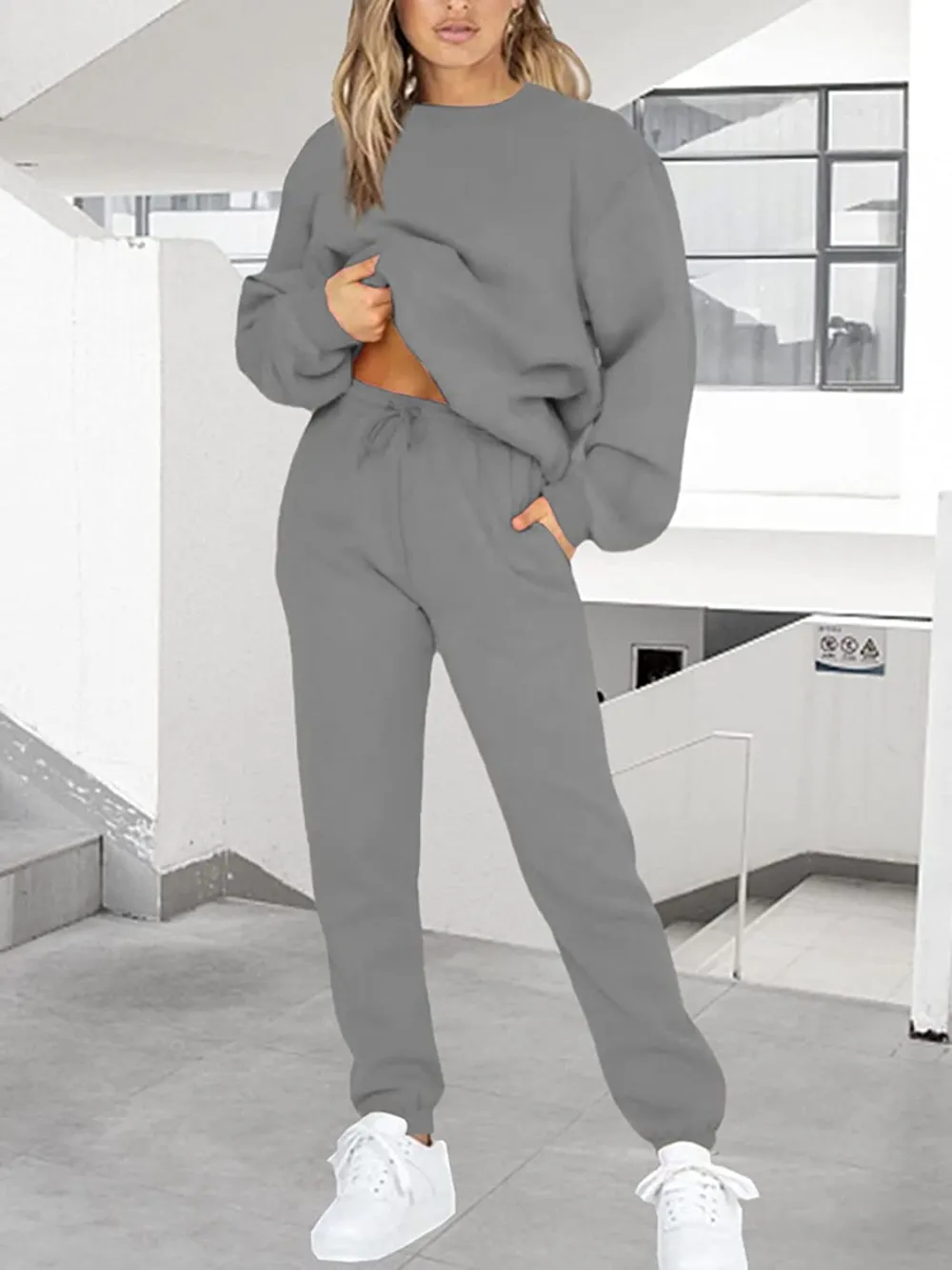 Sweatsuits for Women Set 2 Piece Jogging Suit Long Sleeve Pullover Sweatshirts Sweatpants Tracksuit Casual Outfits