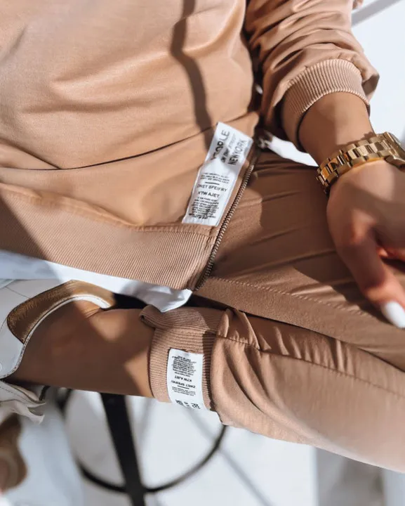 Women's Fashion Side Slit Fake Two-piece Top & Pants Two-piece Set