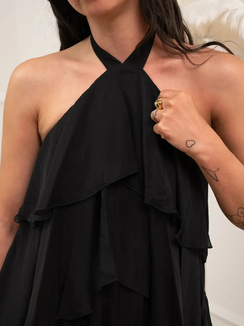 Fluid Mini Halter Dress