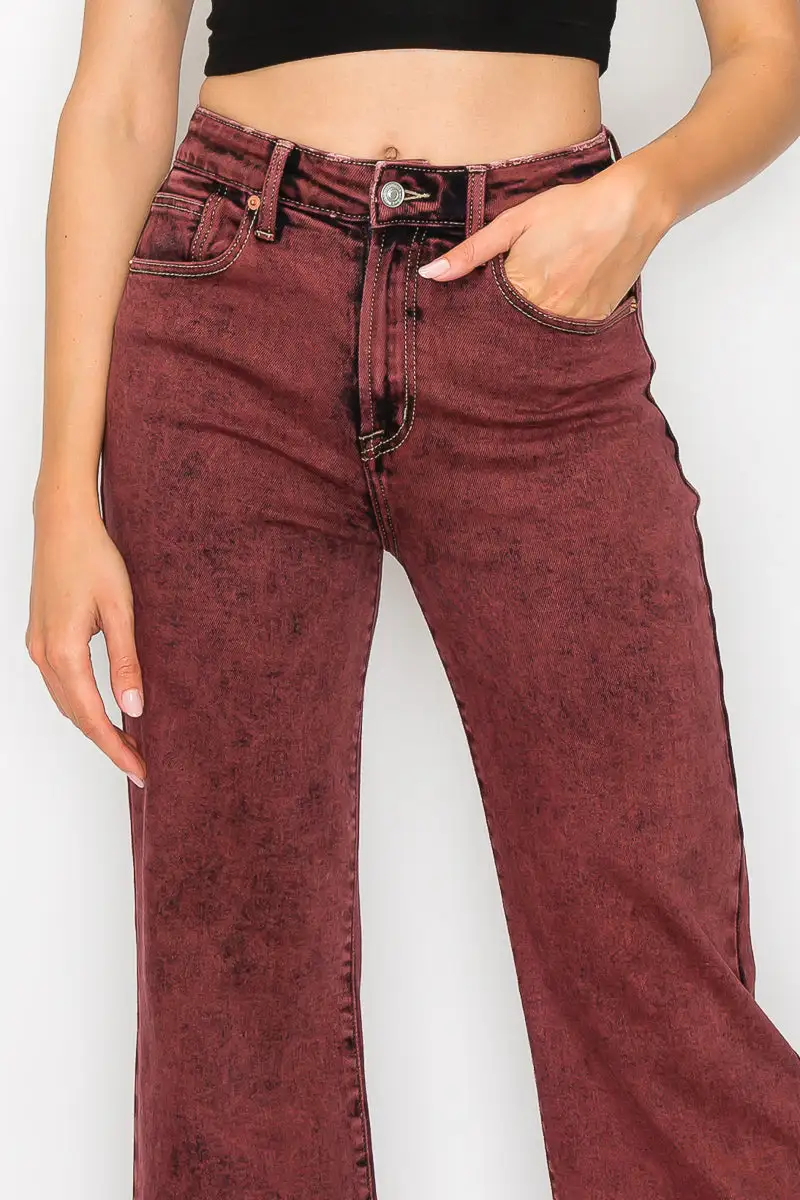 Everyday High Rise Flare Frayed Hem Denim Jeans
