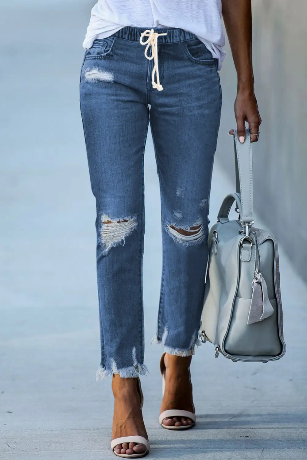 Straight Leg Raw Denim Jeans