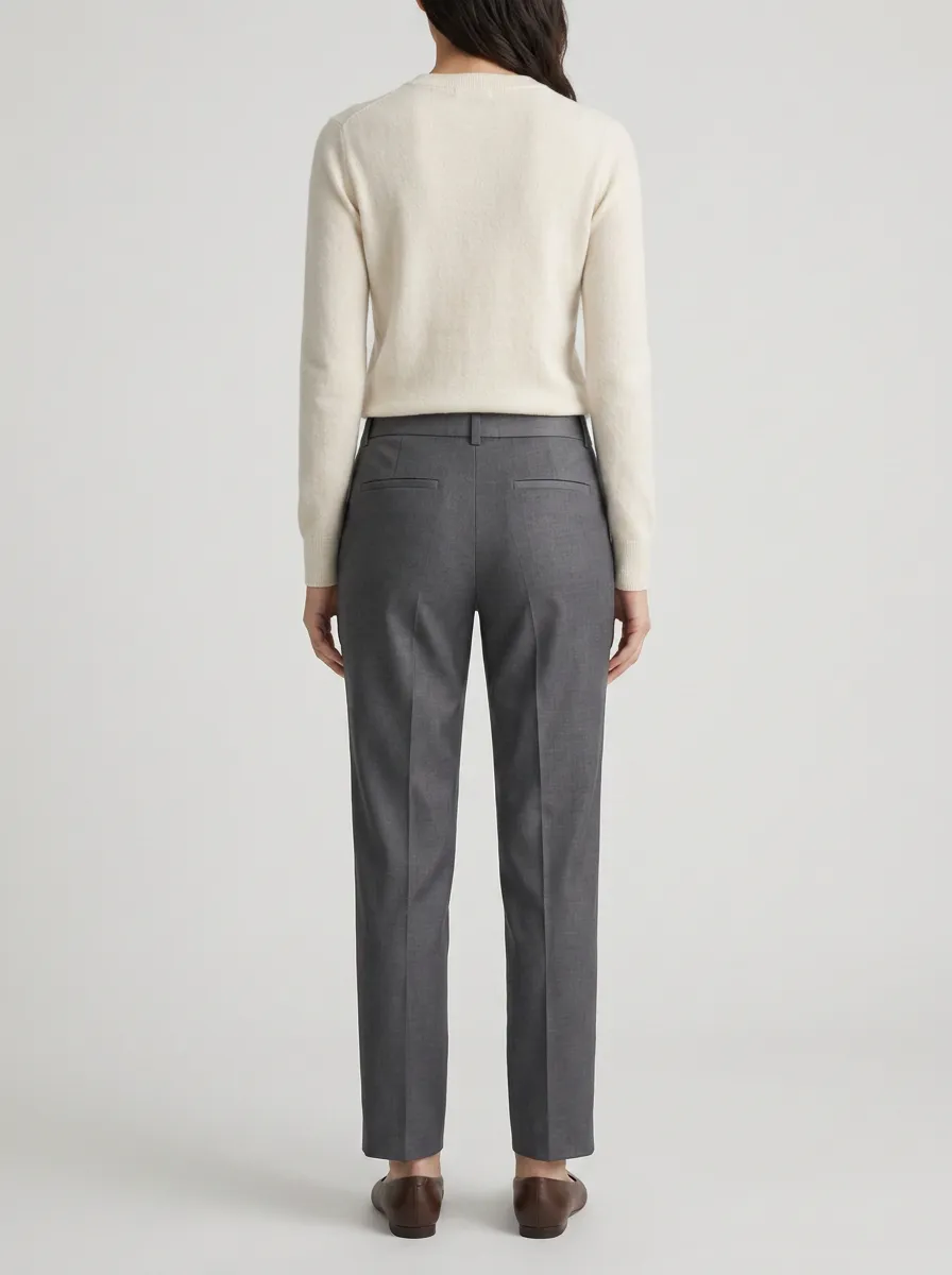 Modern-Casual Straight-Leg Mid-Rise Women's Mid-Rise Straight-Leg Pants