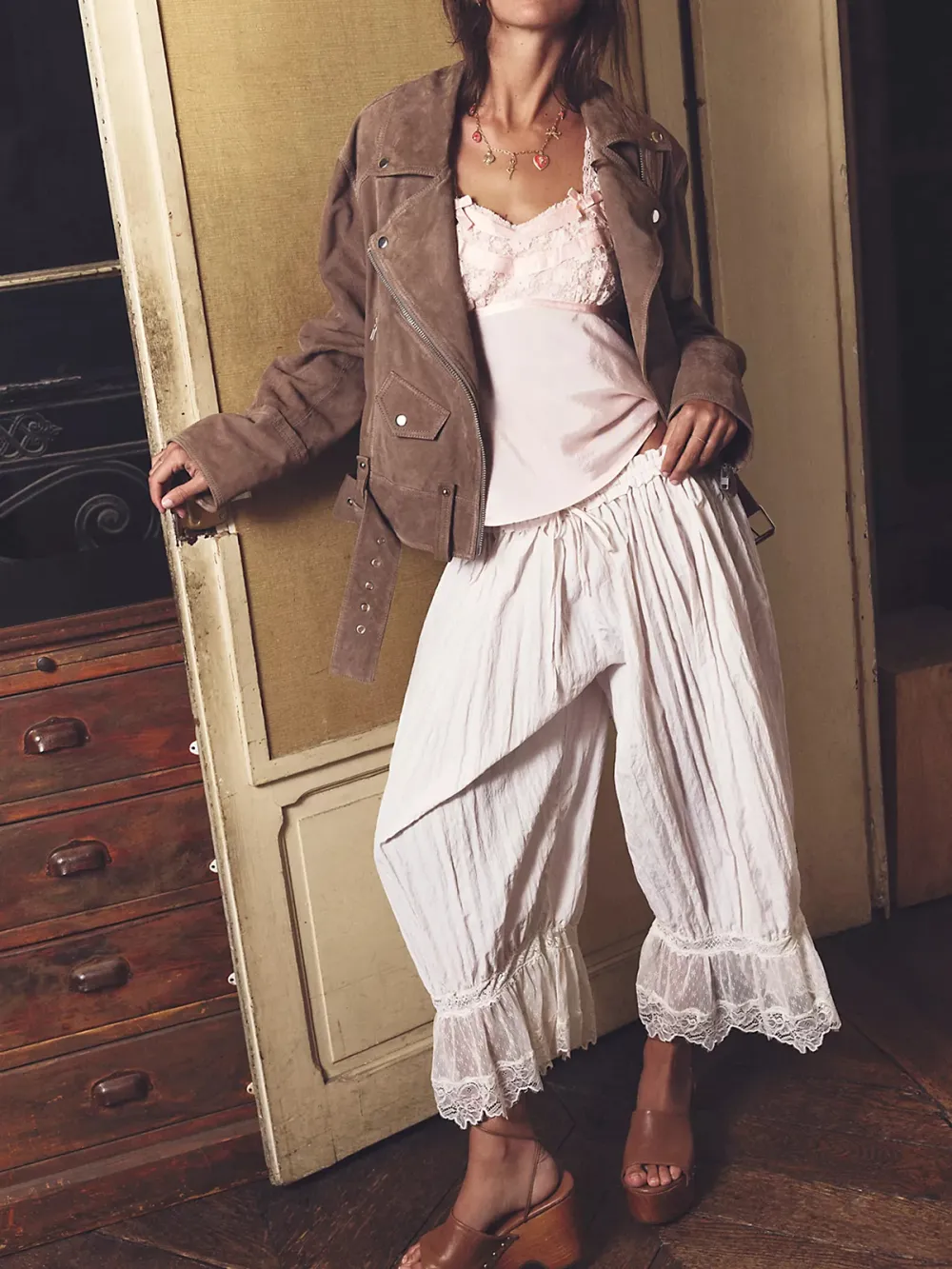 Casual Style Young Bloomer Pants Ivory