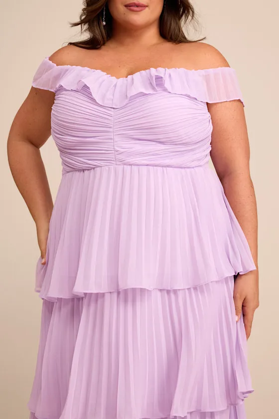 Always Remarkable Light Blue Floral Off-the-Shoulder Maxi Dress