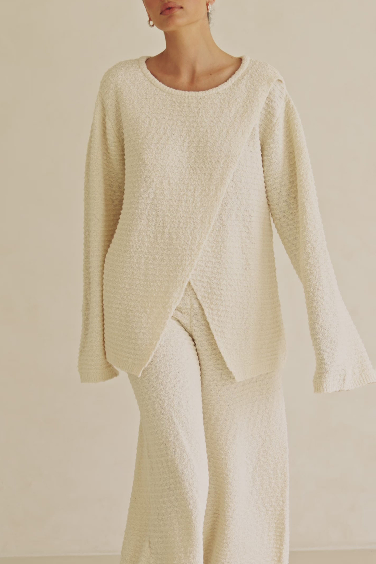 Asymmetric Hem Knit Sweater