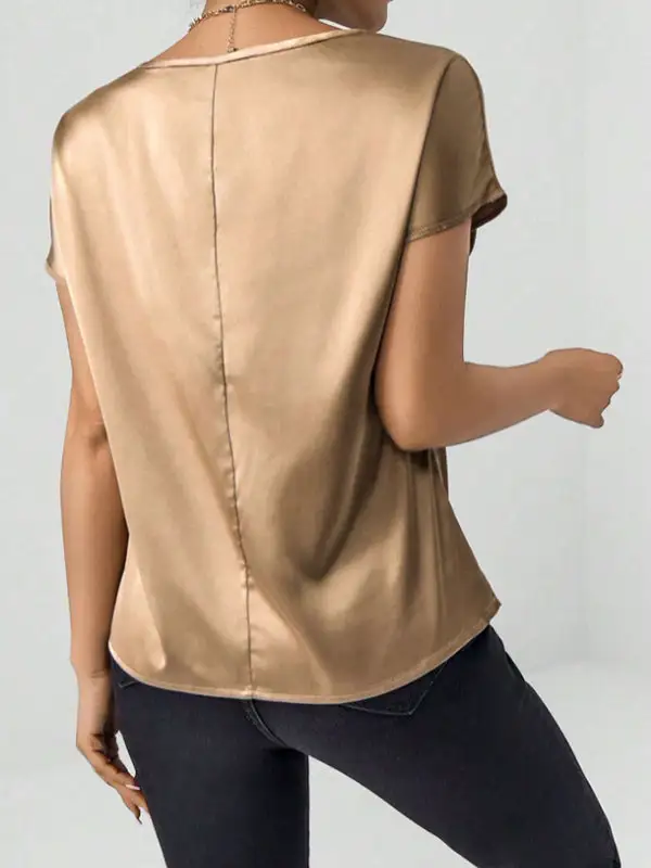 Batwing Sleeve Relaxed Round Neck T-Shirt