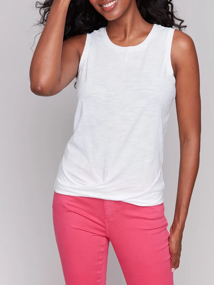 Trendy Lazy Style Art Print Cotton Vest