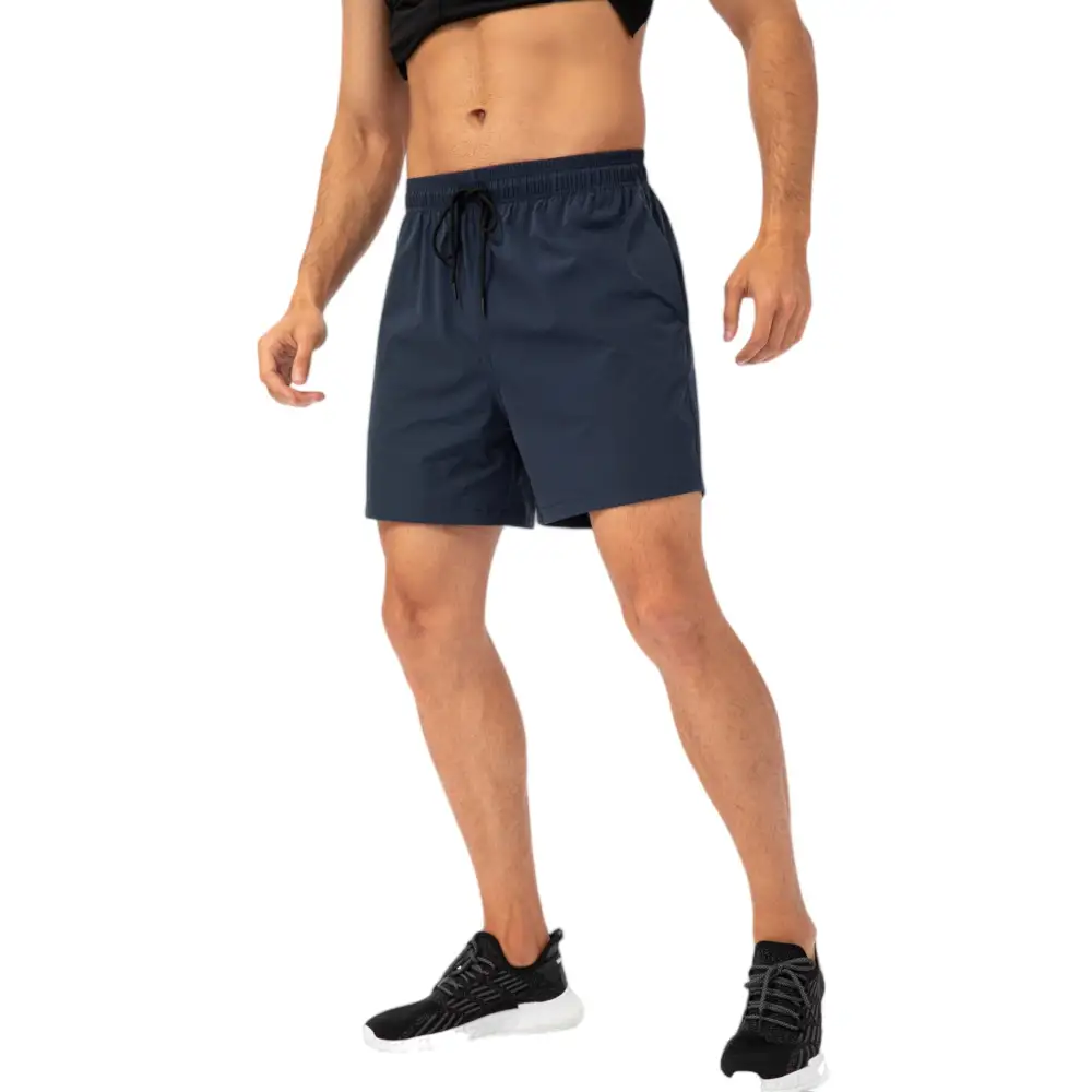 Relaxed Drawstring Elastic-Waist Side-Pocket Lightweight Men's Athletic Shorts