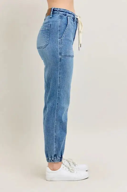 High Waist Jogger Plus Denim Jeans