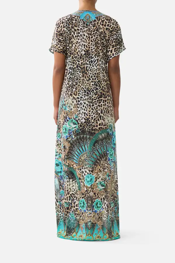 Front Split Beach Maxi Dress with Chain