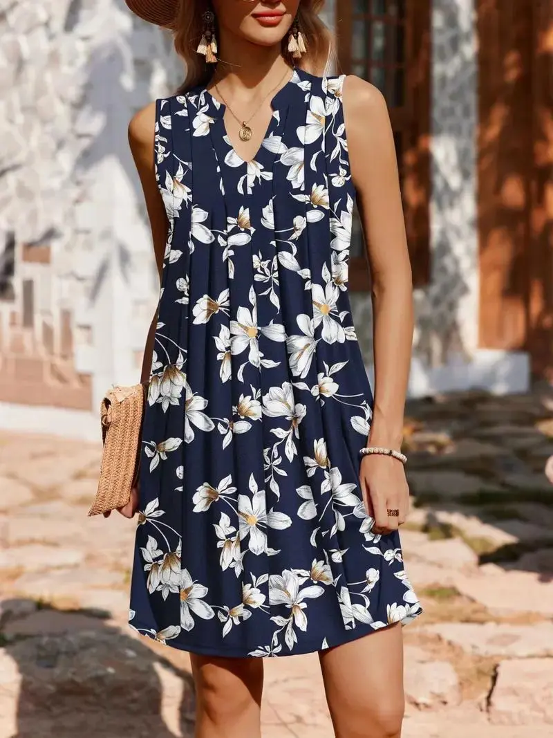 Women's Casual A-Line Dress with Pockets