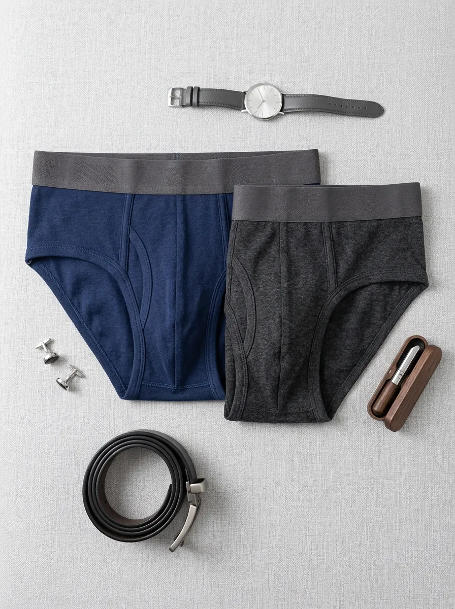 Men's Solid Color Minimalist Cotton Printed Boxer Briefs