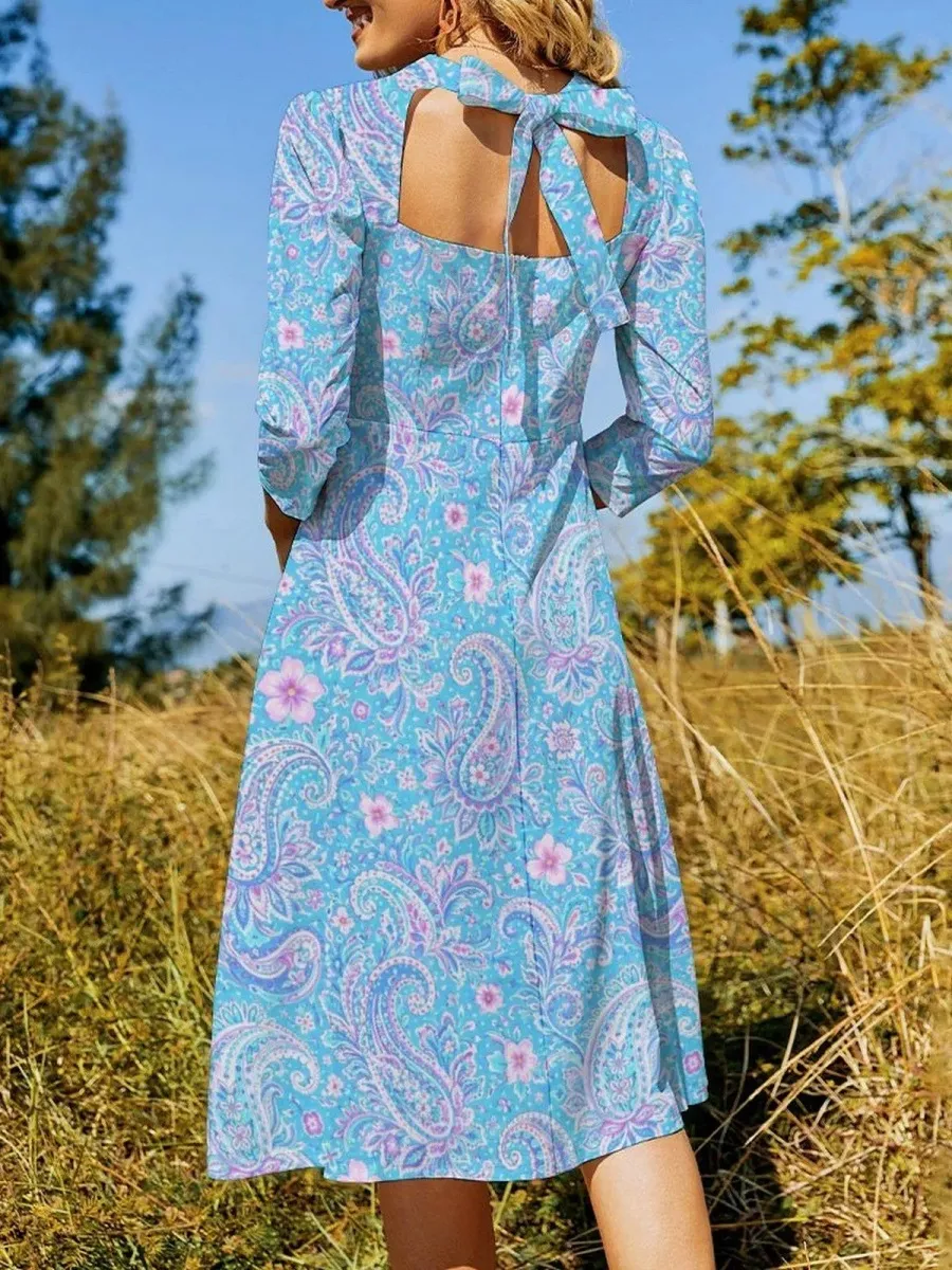 Sweetheart Neck A-Line Design Dress