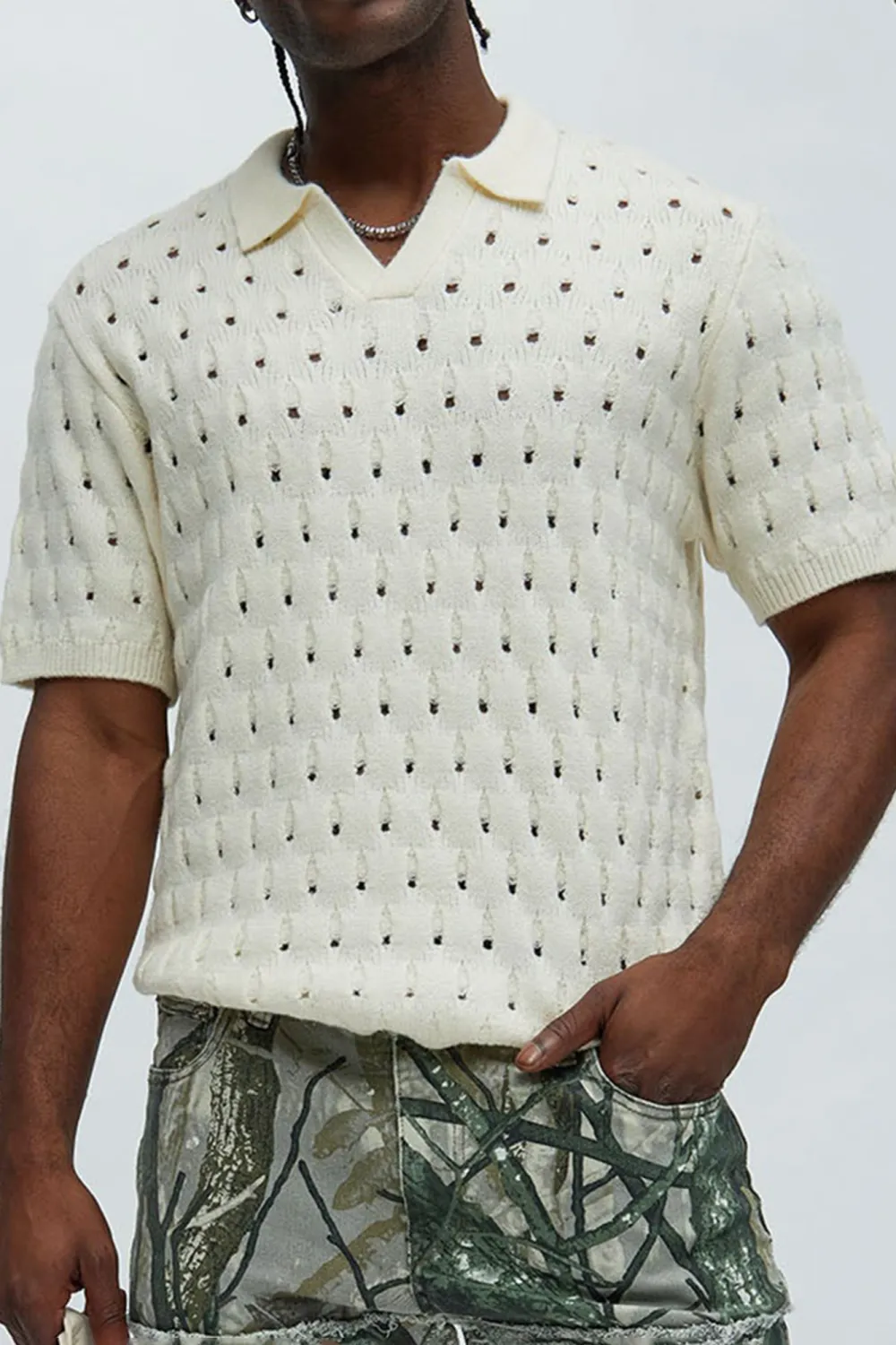 Hollow Textured Polo