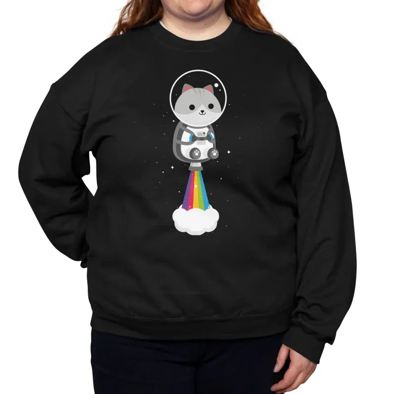 Rainbow Jetpack Astronaut Cat Sweatshirt