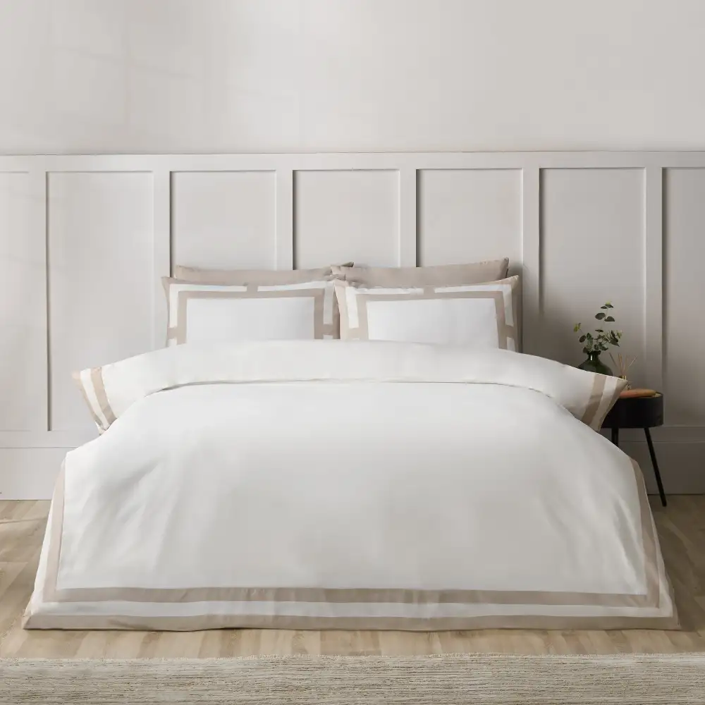 Calm Bedroom Printed Linen Duvet Cover Set