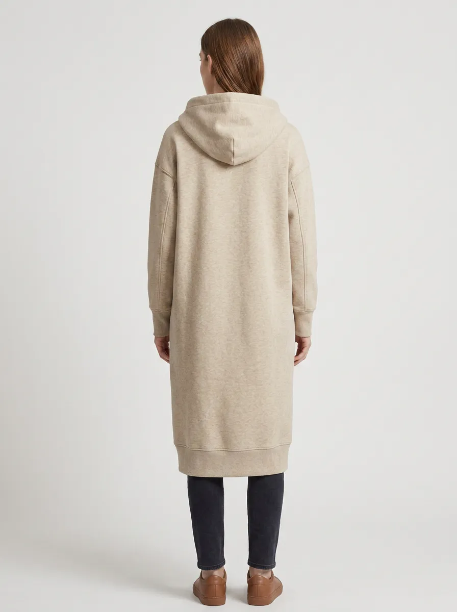 Travel-Ready Long Hooded Coat