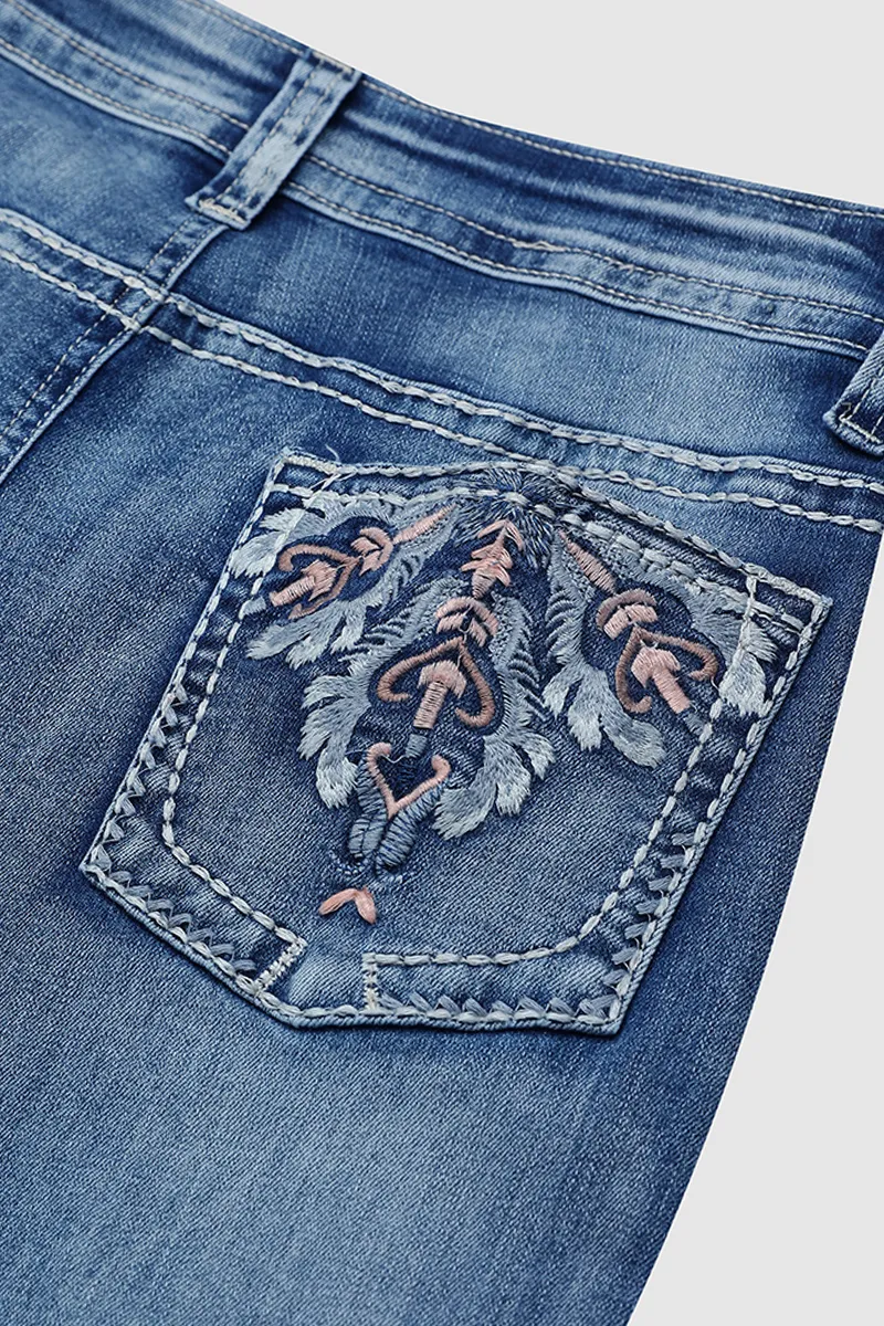 Low Waist Flare Leg Jeans