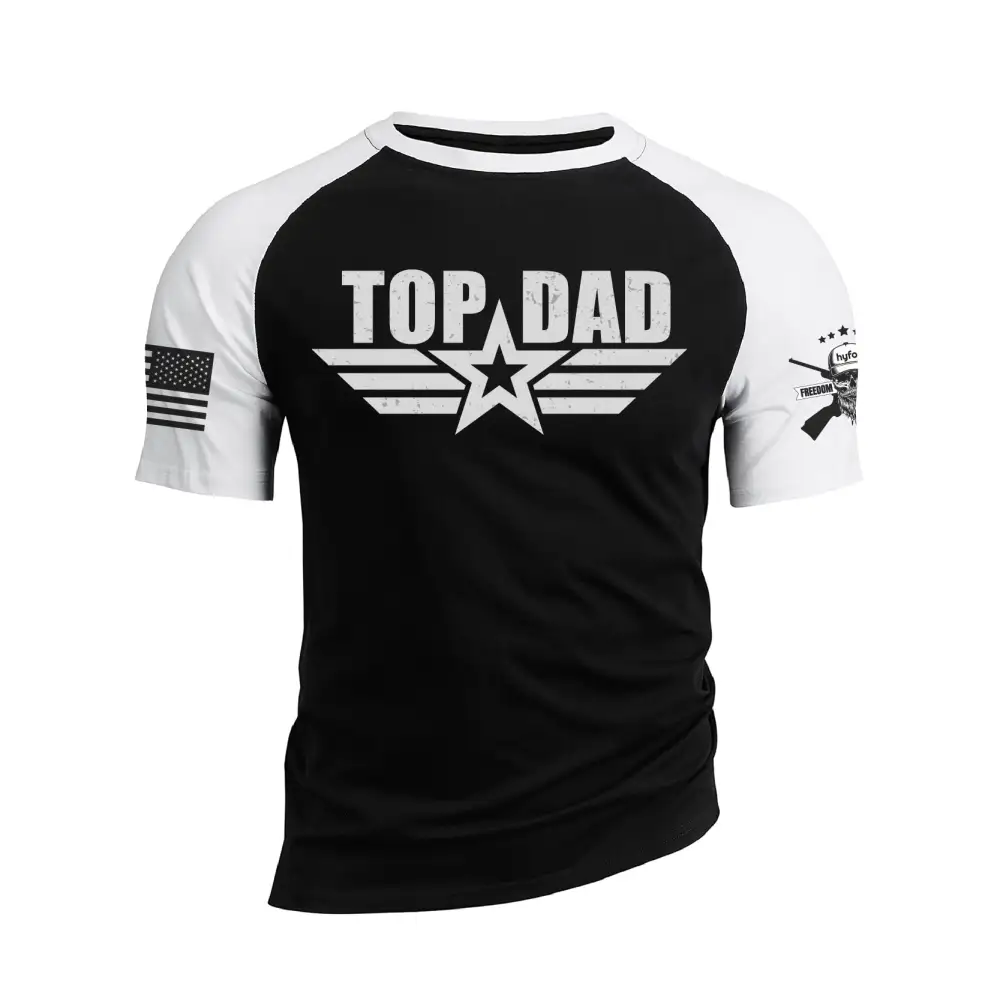 TOP DAD RAGLAN GRAPHIC TEE