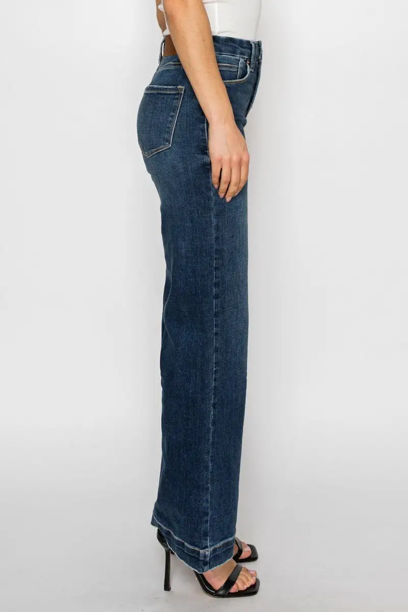 Everyday High Rise Wide Leg Stretch Denim Jeans