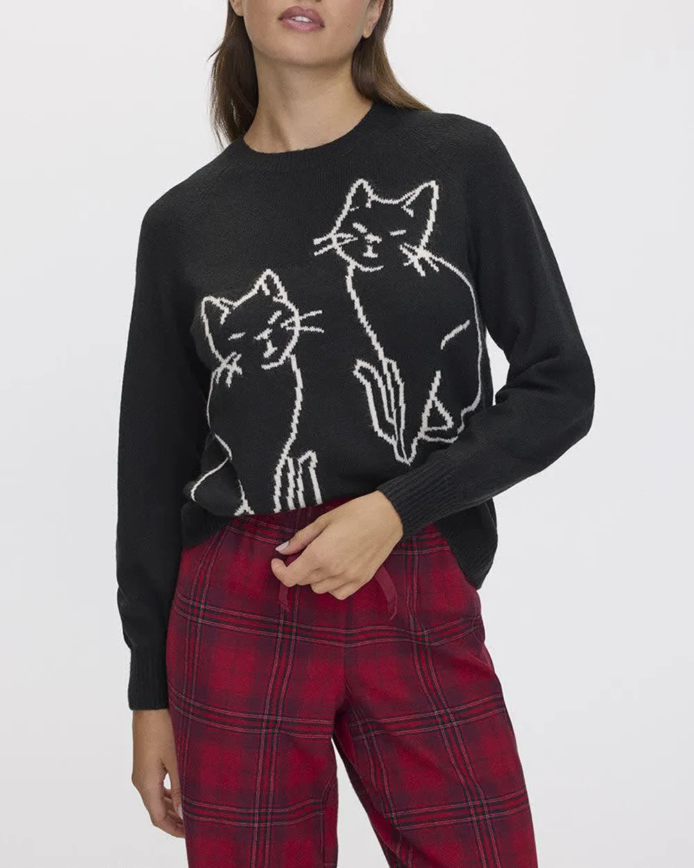 Long-Sleeve Slight Stretch PlushSoft Sweater