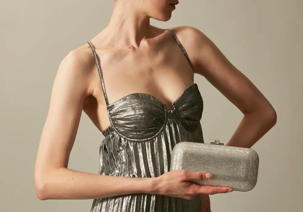 Radiant Long Slide Crystal Clutch