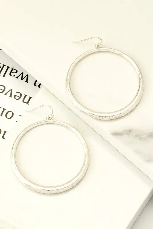 Harper Metal Hoop Drop Earrings